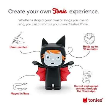 Tonies Vampire Creative Audio Character - Record Up to 90 Minutes of Audio - Perfect for Halloween, Scary Stories, and Spooky Sounds