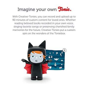 Tonies Vampire Creative Audio Character - Record Up to 90 Minutes of Audio - Perfect for Halloween, Scary Stories, and Spooky Sounds