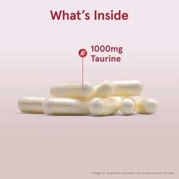 Jarrow Formulas Taurine 1000 mg Brain Health Supplement 100 Capsules