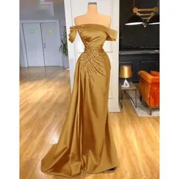 Elegant Mermaid Teal Prom Dress with Slit and Beads