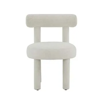 Stylish TOV Furniture Carmel White Boucle Accent Chair