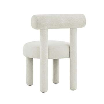 Stylish TOV Furniture Carmel White Boucle Accent Chair