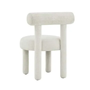 Stylish TOV Furniture Carmel White Boucle Accent Chair