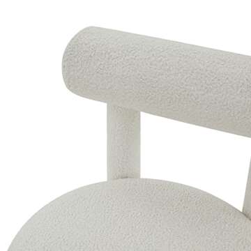 Stylish TOV Furniture Carmel White Boucle Accent Chair
