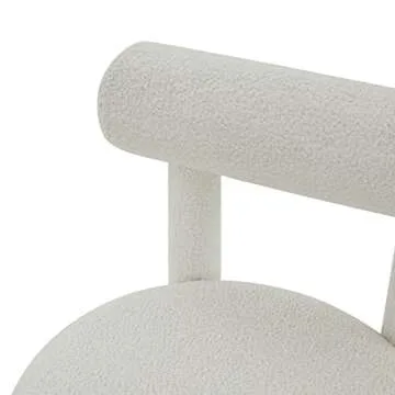 Stylish TOV Furniture Carmel White Boucle Accent Chair