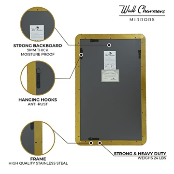 Wallcharmers Gold Mirror | Elegant Style & Durable Quality