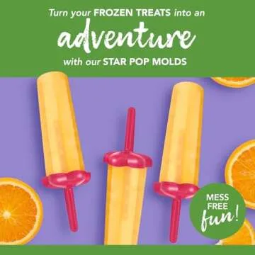 Tovolo Star Ice Pop Molds, Popsicle Makers, Set of 6, Pink