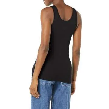 Amazon Essentials Women's Slim-Fit Tank - 2 Pack in Black/White