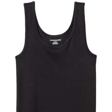 Amazon Essentials Women's Slim-Fit Tank - 2 Pack in Black/White