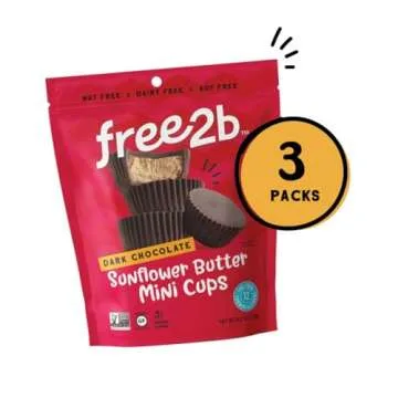 Free 2b Sunflower Butter Mini Sun Cups, Safe for School and Allergy Friendly - Gluten-Free, Dairy-Fr...