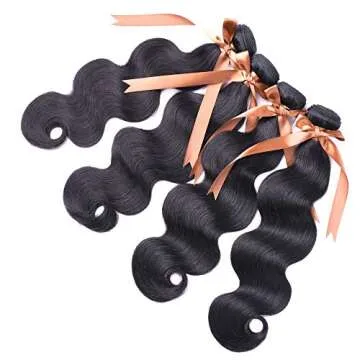 ALLRUN Body Wave Bundles Human Hair 18 20 22 24Inch 100% Brazilian Virgin Hair Unprocessed Human Hai...