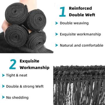 ALLRUN Body Wave Bundles Human Hair 18 20 22 24Inch 100% Brazilian Virgin Hair Unprocessed Human Hair Body Wave 4 Bundles Body Wave Remy Weave Human Hair Extensions