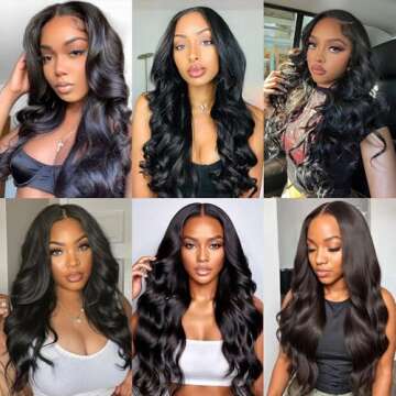 ALLRUN Body Wave Bundles Human Hair 18 20 22 24Inch 100% Brazilian Virgin Hair Unprocessed Human Hair Body Wave 4 Bundles Body Wave Remy Weave Human Hair Extensions