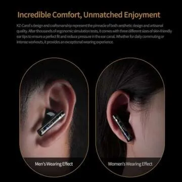 KZ Carol True Wireless Earbuds, Bluetooth 5.3 HiFi Deep Bass Stereo Headphones, Hybrid Active Noise Cancelling in Ear Earphones, IPX5 Waterproof Ear Buds, 6HD Mics for AI Clear Calls