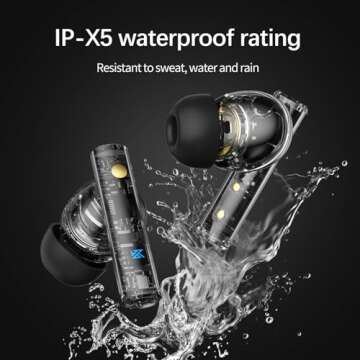 KZ Carol True Wireless Earbuds, Bluetooth 5.3 HiFi Deep Bass Stereo Headphones, Hybrid Active Noise Cancelling in Ear Earphones, IPX5 Waterproof Ear Buds, 6HD Mics for AI Clear Calls