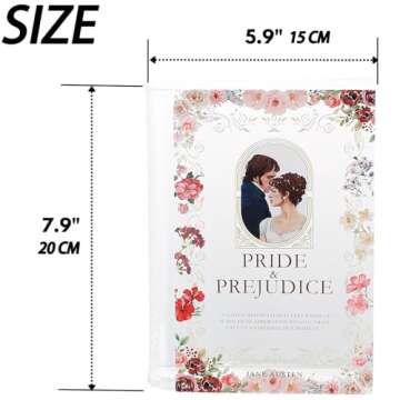 PORPAN Book Vase, Acrylic Book Vase for Flowers, Book Flower Vase, Clear Book Vase, Book Shaped Vase, Small Vase for Living Room/Bookshelf/Bedroom/Office Decor Aesthetic, Book Lovers Gifts, Set of 3