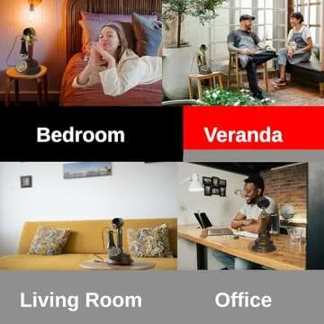 Opis 1921 Model C: The Classic Wood Vintage Rotary Candlestick Phone Replica - Looks Like an Old Fashioned Antique Retro Landline with Rotating Dial but is Fully Functional