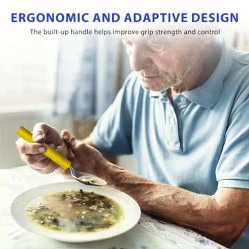 Foam Grip Tubing 6pcs Adaptive Utensils Grip Tubing, Built up Grip Aid for Utensils, Tools and Pens for Elderly, Disabled, Arthritic, Handicapped