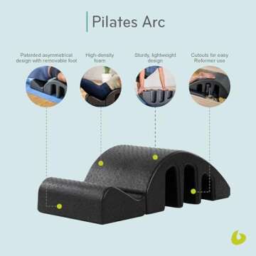 Balanced Body Pilates Arc, Step Barrel for Spine Exercises, Balance, Core Strengthening, and Stretching, Spine Corrector, Reformer Wedge, Fitness Training Tool, Pilates Equipment