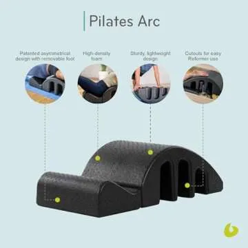 Balanced Body Pilates Arc, Step Barrel for Spine Exercises, Balance, Core Strengthening, and Stretching, Spine Corrector, Reformer Wedge, Fitness Training Tool, Pilates Equipment