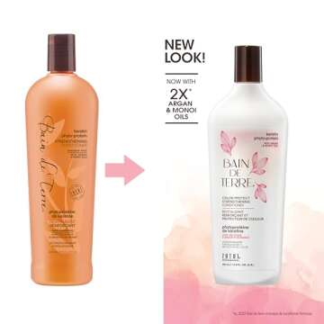 Bain de Terre Keratin Phyto-Protein Color Protect Strengthening Conditioner, Color-Safe Strengthenin...