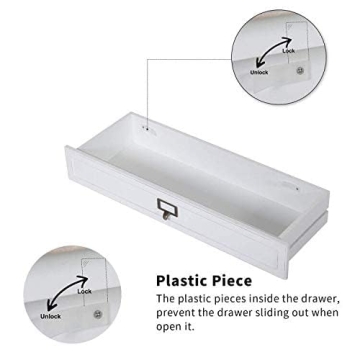 Elegant Kinsuite White Console Table with Storage Shelves