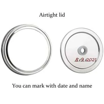 Jillmo Fermentation Kit, Stainless Steel Fermenting Kit for Wide Mouth Mason Jars (NO Jars)