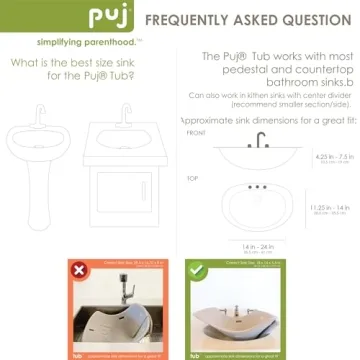 Puj Tub: Soft In-Sink Baby Bathtub for Comfortable Bathing