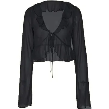 Chic Tie Front Peplum Blouse for Stylish Women