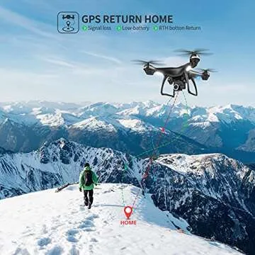 Holy Stone 2K GPS FPV RC Drone HS100 with HD Camera Live Video and GPS Return Home, Large Quadcopter with Adjustable Wide-Angle Camera, Follow Me, Altitude Hold, 18 Minutes Flight, Long Control Range