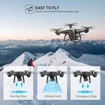 Holy Stone 2K GPS FPV RC Drone HS100 with HD Camera Live Video and GPS Return Home, Large Quadcopter with Adjustable Wide-Angle Camera, Follow Me, Altitude Hold, 18 Minutes Flight, Long Control Range