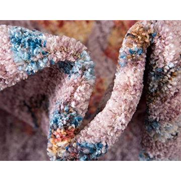 Colorful Unique Loom Rainbow Geometric Area Rug 3'3" x 5'3"