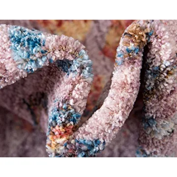 Colorful Unique Loom Rainbow Geometric Area Rug 3'3" x 5'3"