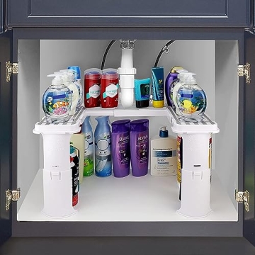 Expandable Under Sink Organizer for Bathroom Kitchen Storage