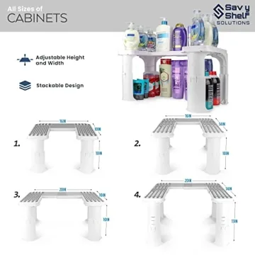 Expandable Under Sink Organizer for Bathroom Kitchen Storage