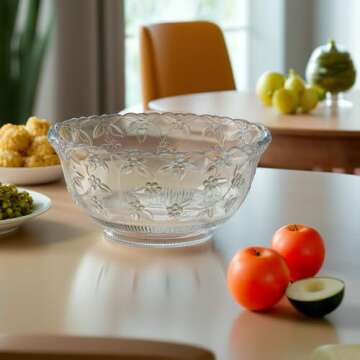 Crystalware 8 qt. Plastic Punch Bowl - Elegant Party Essential