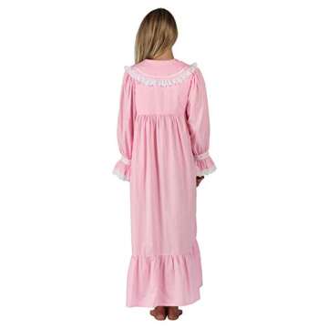 The 1 for U Sleep Dress For Women - Womens Long Sleeve Nightgowns, Pink, SM
