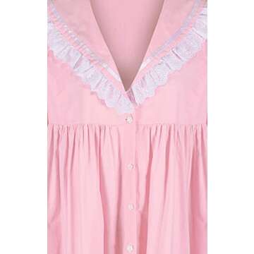 The 1 for U Sleep Dress For Women - Womens Long Sleeve Nightgowns, Pink, SM
