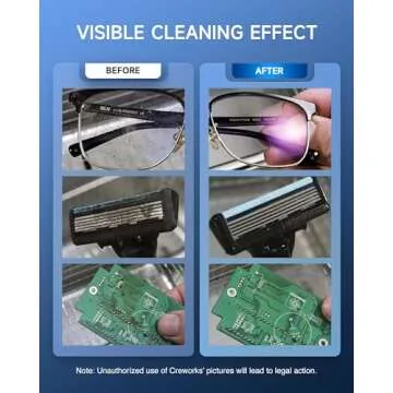 CREWORKS Professional Jewelry Cleaning Machine, 2L Jewelry Cleaning Ultrasonic Machine with Heater & Timer, Digital Sonic Cleaning Machine for Cleaning Denture Dental Irrigator Parts Retainer Glasses