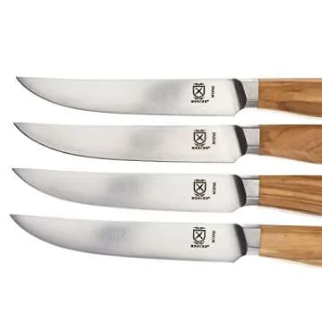 Mercer Culinary Olive Wood 4-Piece Steak Knife Set