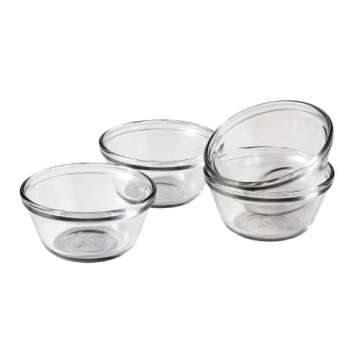 Anchor Hocking 6-Ounce Glass Custard Cups, Set of 4