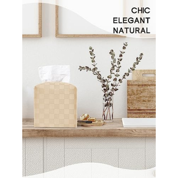 Stylish PU Leather Tissue Box Cover for Elegant Decor