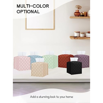 Stylish PU Leather Tissue Box Cover for Elegant Decor
