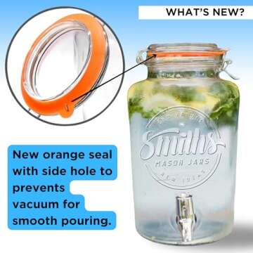 Smith's Glass Drink Dispenser with Stainless Spigot for Parties