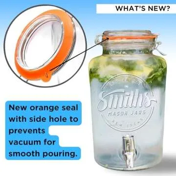 Smith's Glass Drink Dispenser with Stainless Spigot for Parties