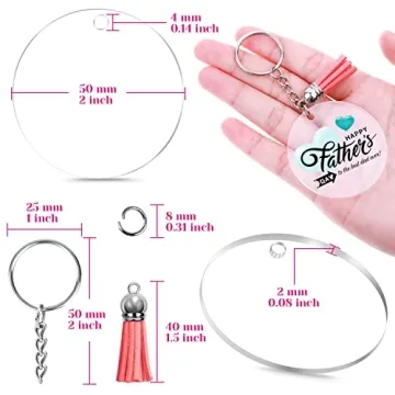 Audab DIY Keychain Making Kit 120pcs for All Ages