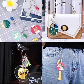 Audab DIY Keychain Making Kit 120pcs for All Ages