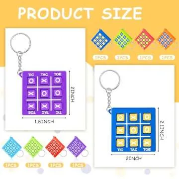 Hicarer Valentines Tic Tac Toe Keychain for Kids Ages 8-12 Party Favors Plastic Keyholders Game for ...