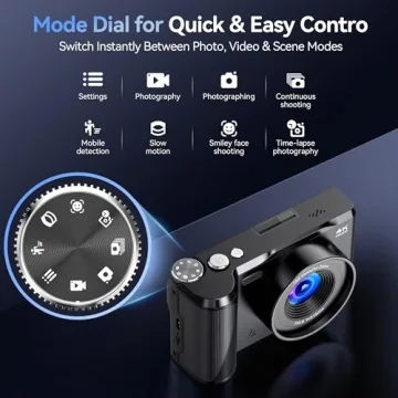 Digital Camera 4K Vlogging - 56MP Compact for Teens