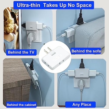 PaeorRorL 3 Way Flat Outlet Extender for Any Space